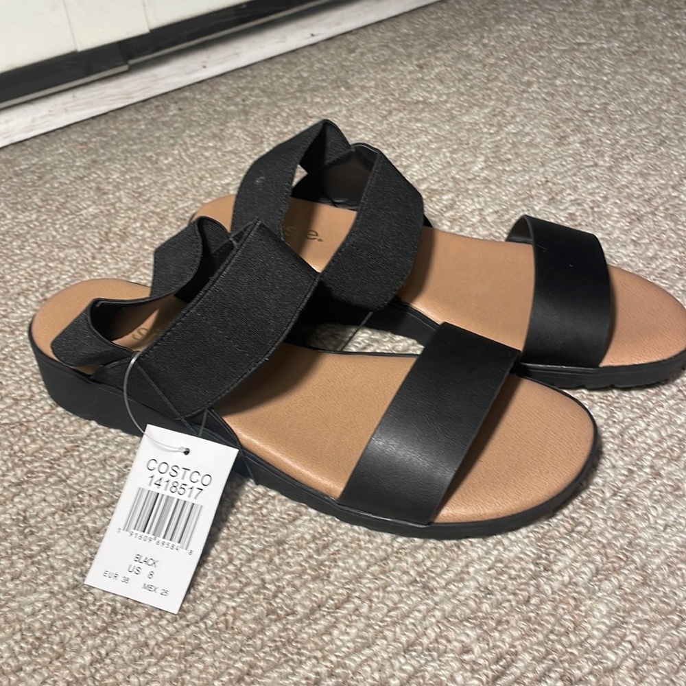 Kensie Everly Stretch Sandal Black - NET